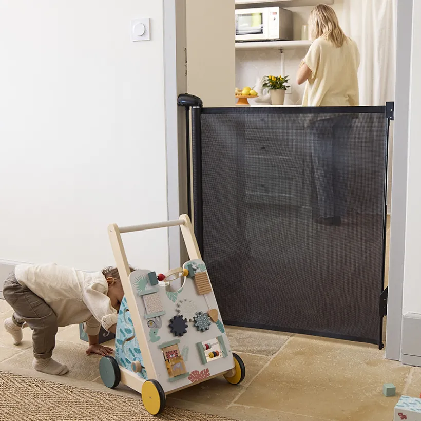 Barrière de sécurité rétractable 140 cm noir