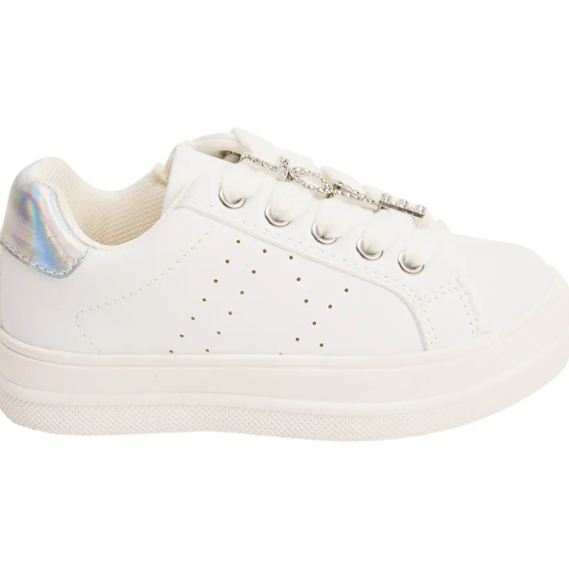 Basket de sport à zip et lacets avec bijoux fantaisie pour fille