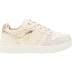 Baskets basses brillantes et pailletées à zip pour fille