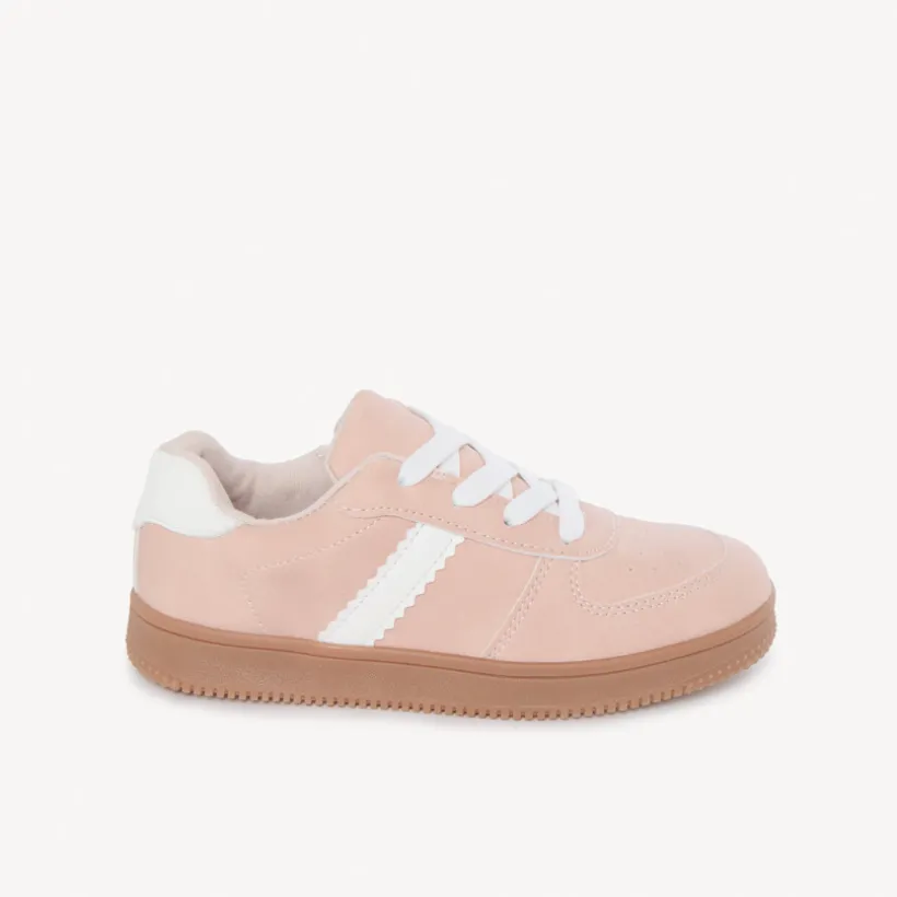 Baskets basses en simili cuir pour fille