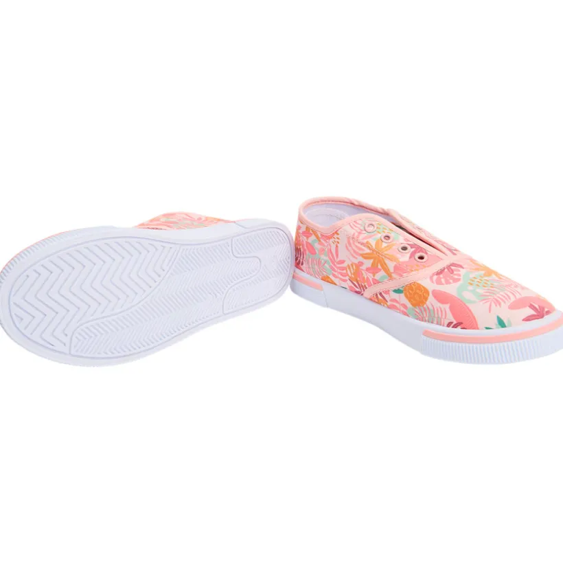 Baskets basses en toile imprimé tropical pour fille
