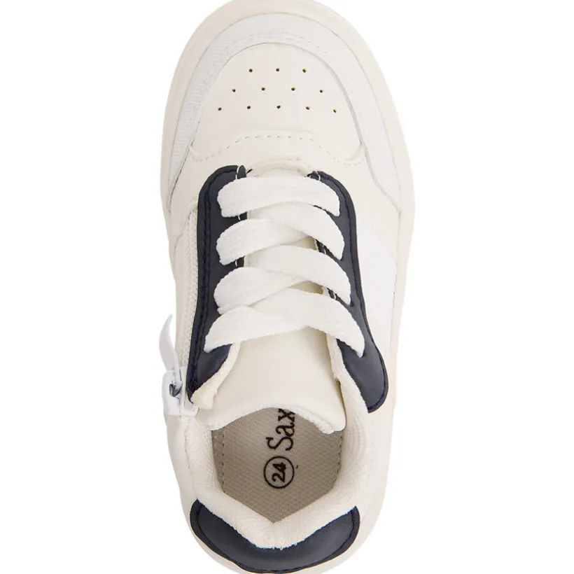 Baskets de sport avec lacets et zip + empiècements pour garçon