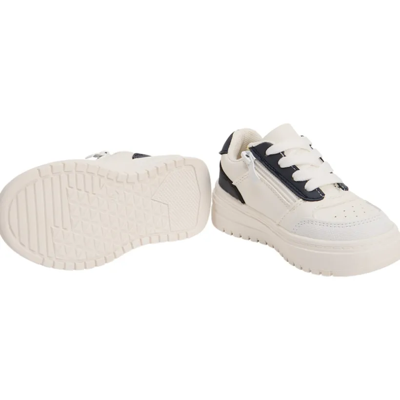 Baskets de sport avec lacets et zip + empiècements pour garçon