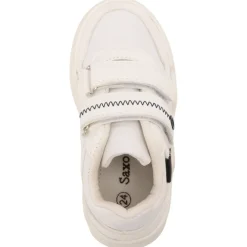 Baskets de sport blanches à double scratch pour garçon