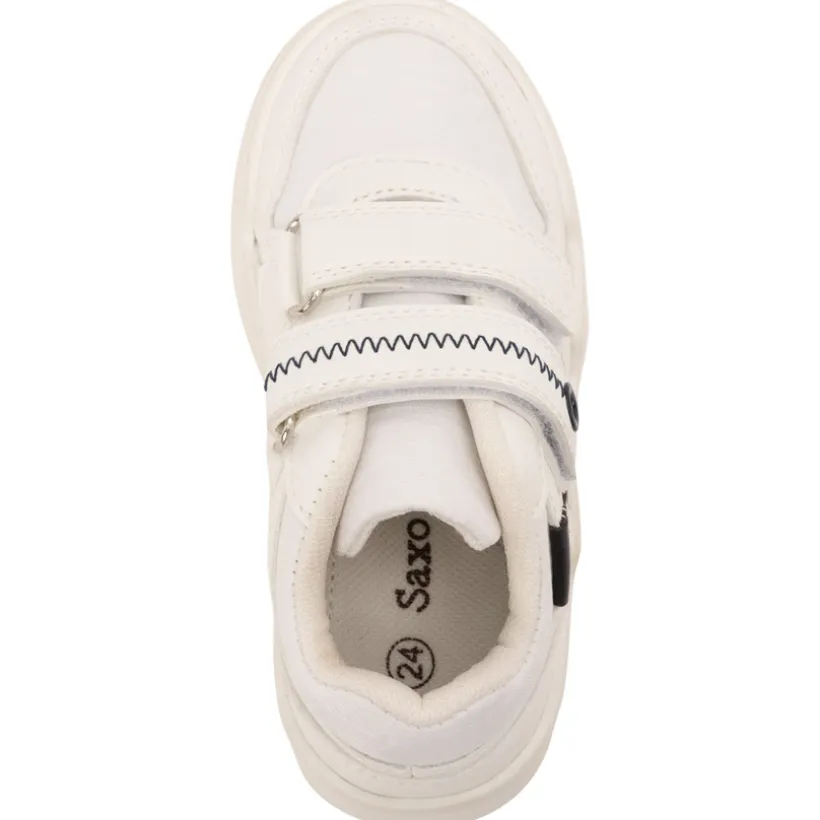 Baskets de sport blanches à double scratch pour garçon