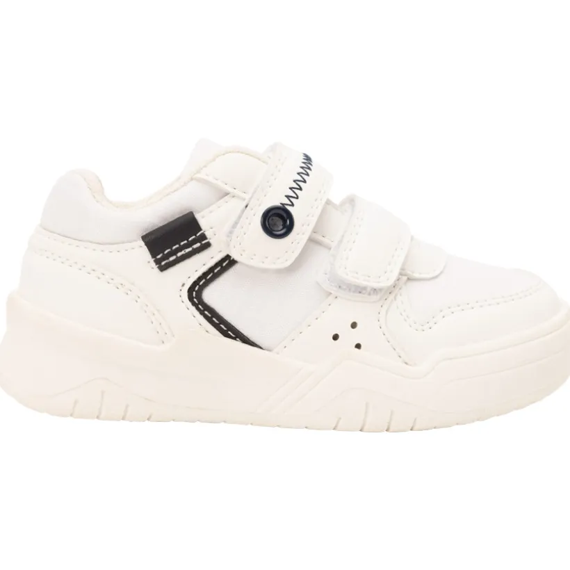 Baskets de sport blanches à double scratch pour garçon