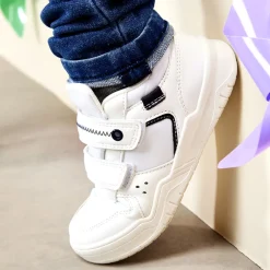Baskets de sport blanches à double scratch pour garçon