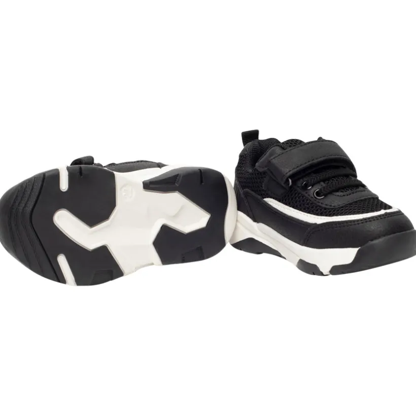 Baskets de sport empiècement en mesh et simili cuir pour garçon
