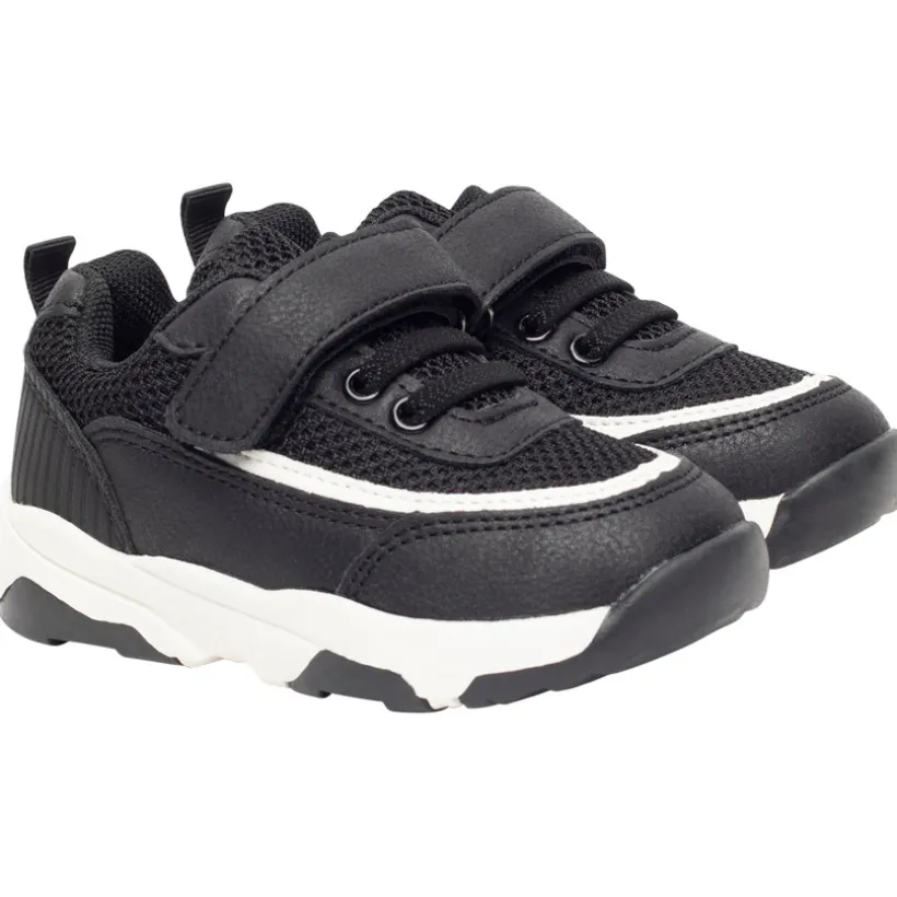 Baskets de sport empiècement en mesh et simili cuir pour garçon