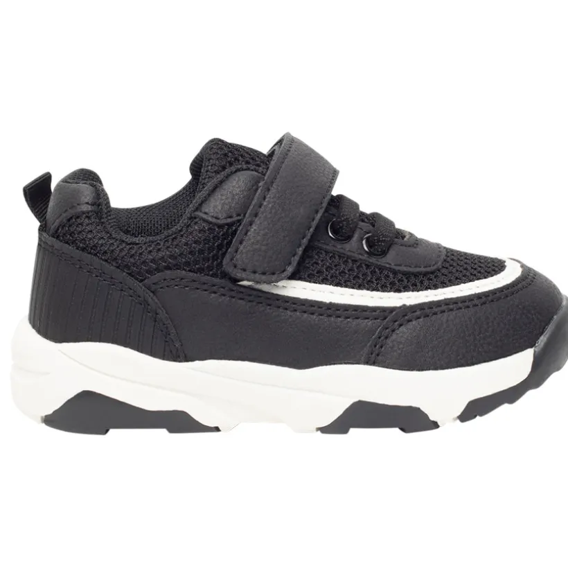 Baskets de sport empiècement en mesh et simili cuir pour garçon