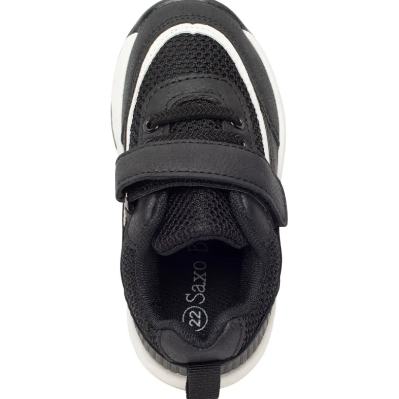 Baskets de sport empiècement en mesh et simili cuir pour garçon