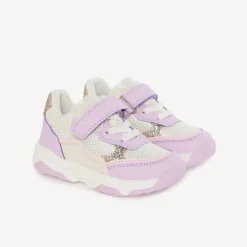 Baskets de sport à mesh et paillettes pour bébé fille