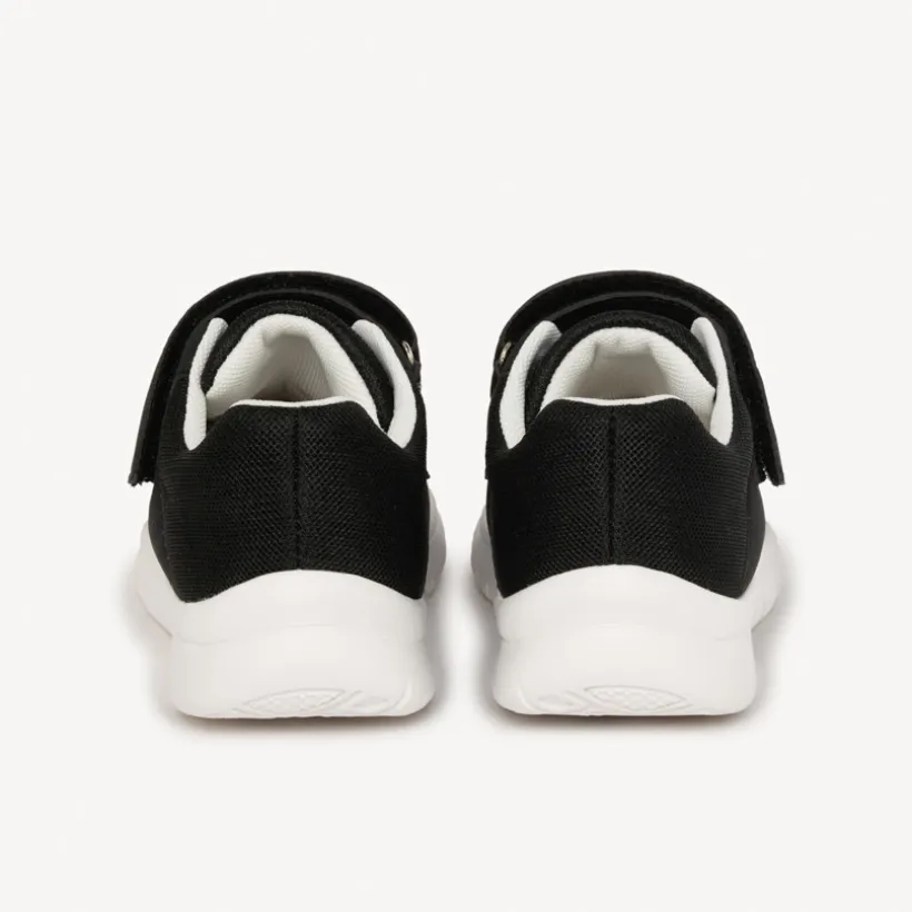 Baskets de sport noir à lacets et velcros pour garçon