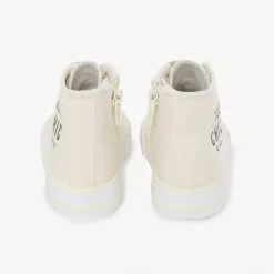 Baskets montantes en toile avec zip pour bébé fille