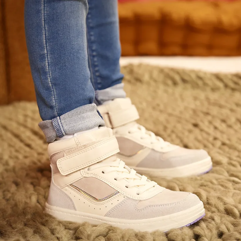 Baskets montantes à semelle contrastée pour fille