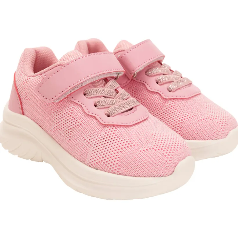 Baskets étoilées en mesh et lurex pour bébé fille