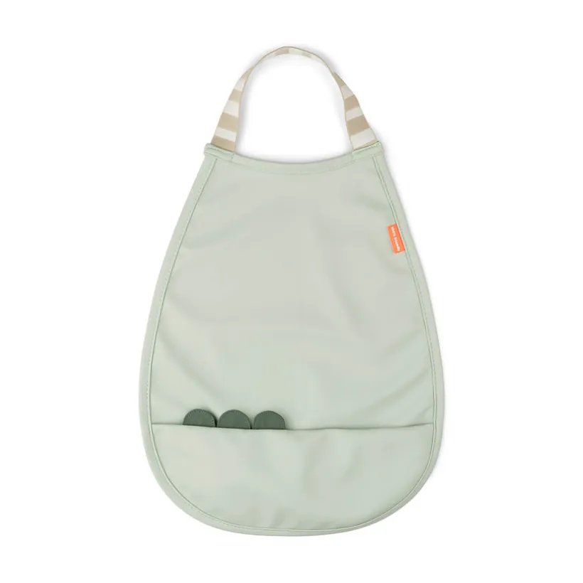 Bavoir avec élastique Croco Vert