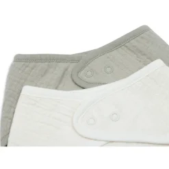 Bavoir Bandana gaze de coton Olive Green/Oatmeal 2 pcs