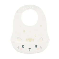 Bavoir Cutie Cat en silicone avec ramasse miettes