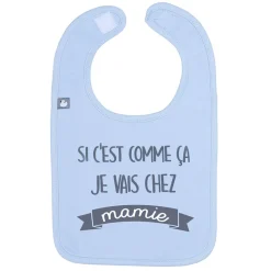 Bavoir en coton Je vais chez mamie