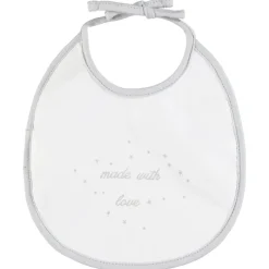 Bavoir en coton made with love à nouer