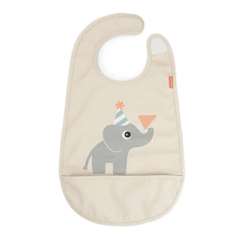 Bavoir imperméable avec velcro Celebration Sable