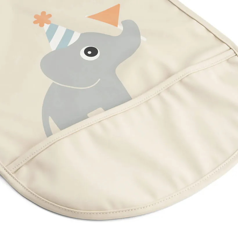 Bavoir imperméable avec velcro Celebration Sable