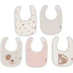 Bavoir Jersey imperméable - Animal Friends - 5 Pcs