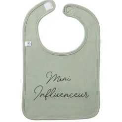 Bavoir "Mini influenceur" - Vert de gris