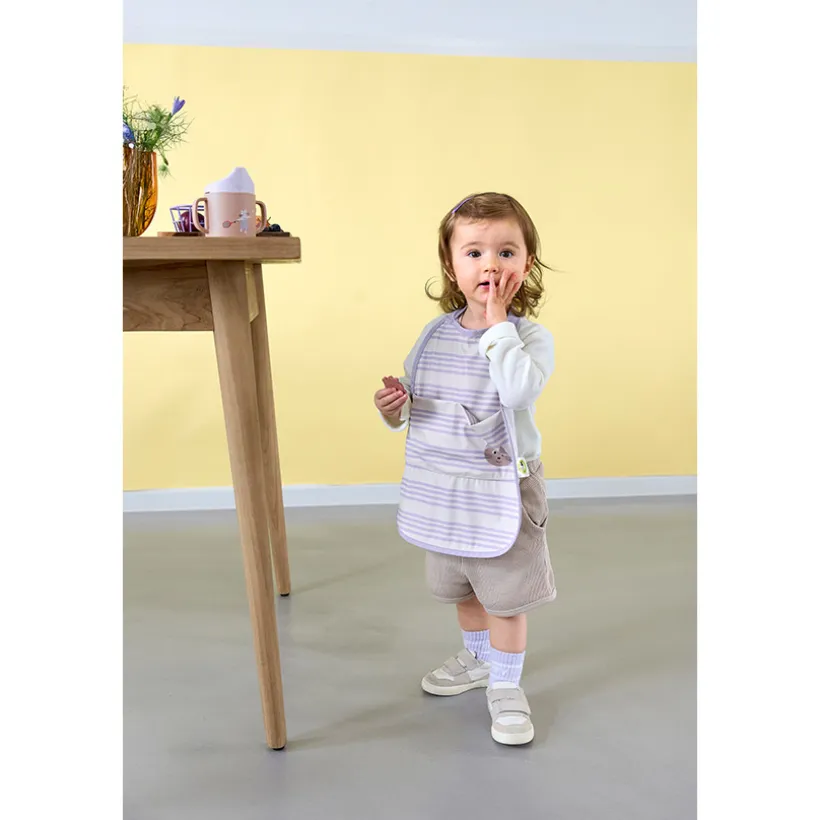 Bavoir poche imperméable Tiny Team Cat 6-36m