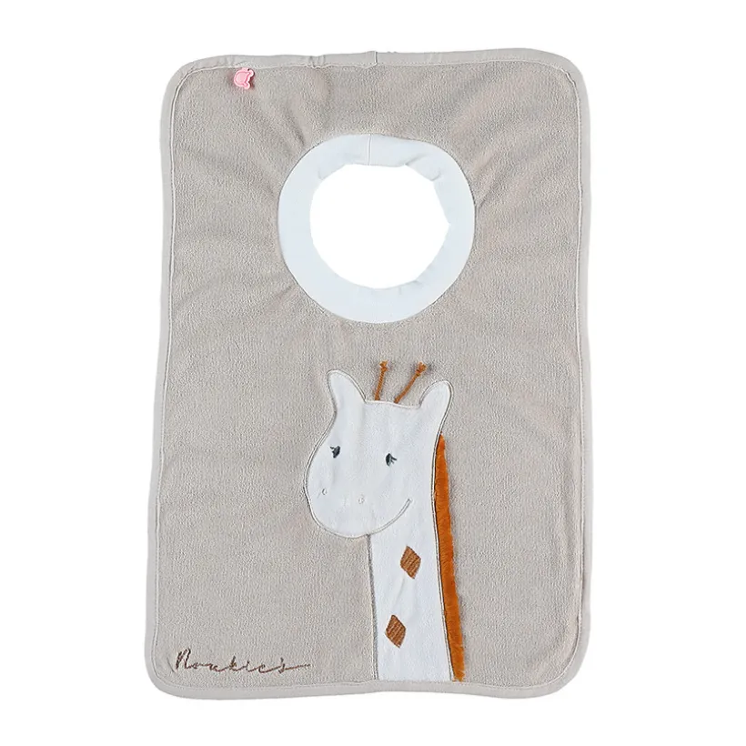 Bavoir éponge Funny avec pouët Tiga beige