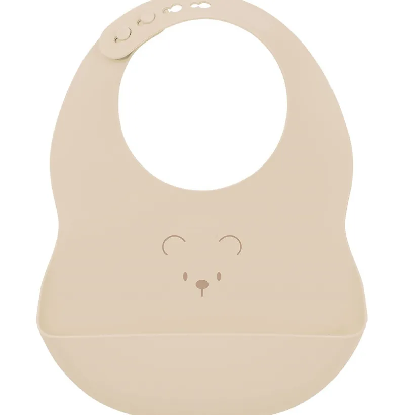 Bavoir réglable avec bac récupérateur - Silicone - Argile