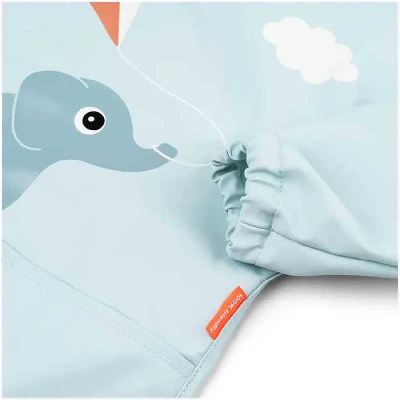 Bavoir tablier avec manches et poche Playground Bleu