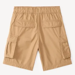 Bermuda cargo uni en popeline pour garçon
