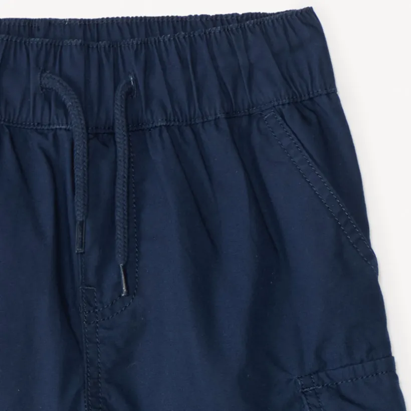 Bermuda cargo uni en popeline pour garçon