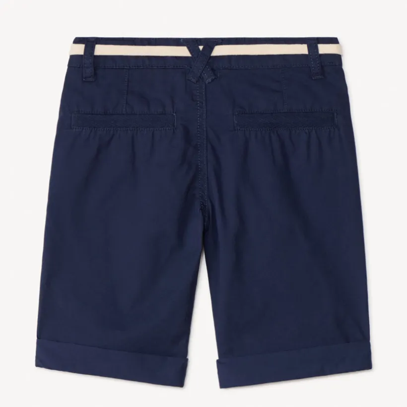 Bermuda ceinturé en twill pour garçon
