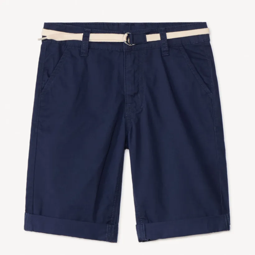 Bermuda ceinturé en twill pour garçon