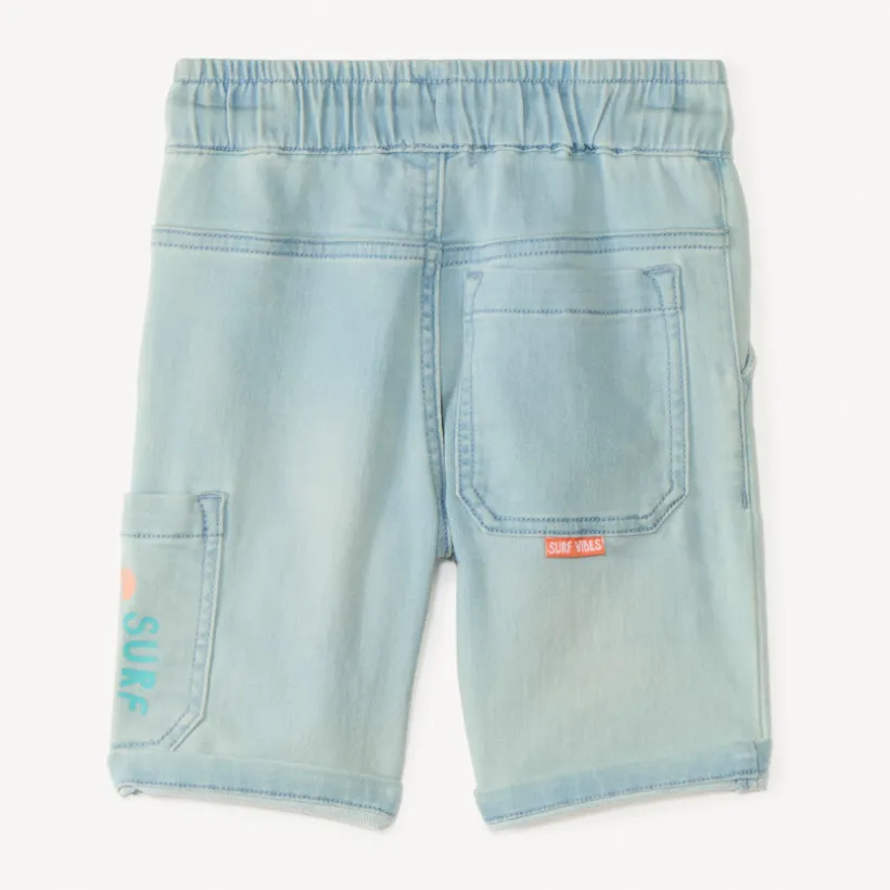 Bermuda effet jean à poche printée pour garçon