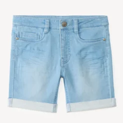 Bermuda en jean avec revers pour garçon