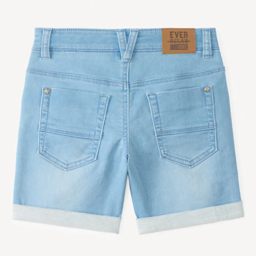 Bermuda en jean avec revers pour garçon