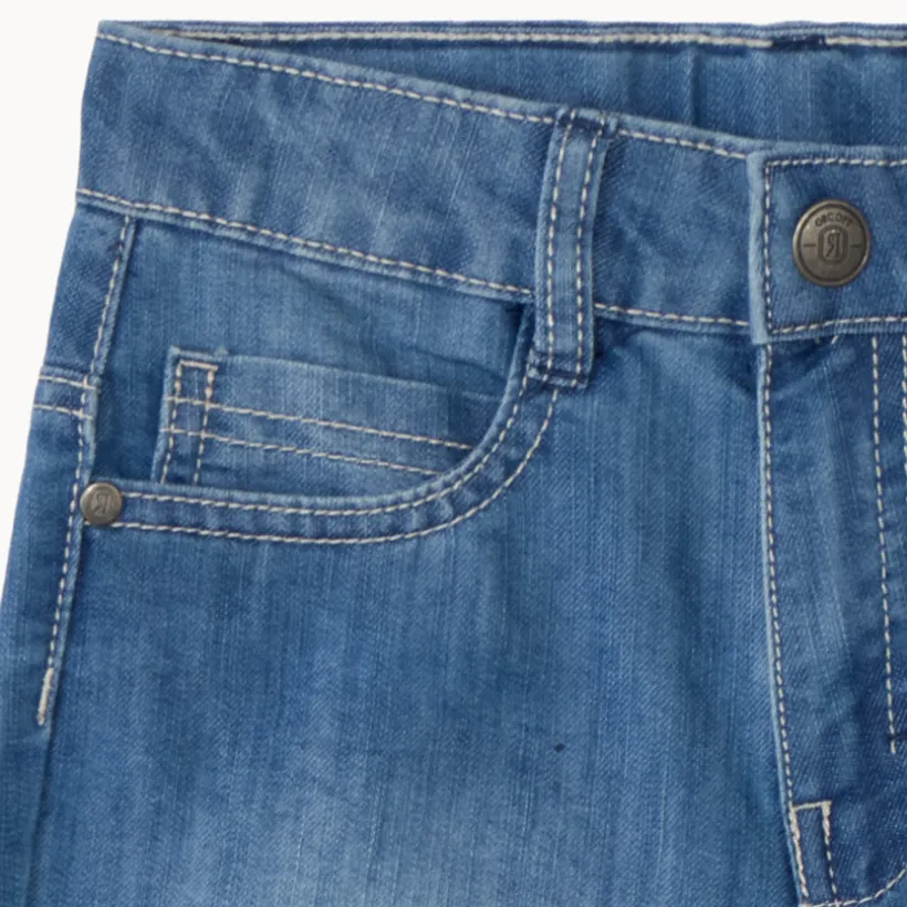 Bermuda en jean effet délavé pour garçon