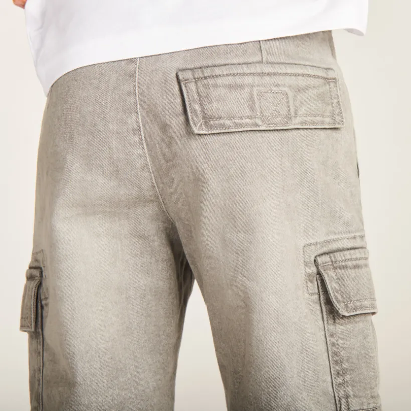 Bermuda en jean style cargo pour garçon