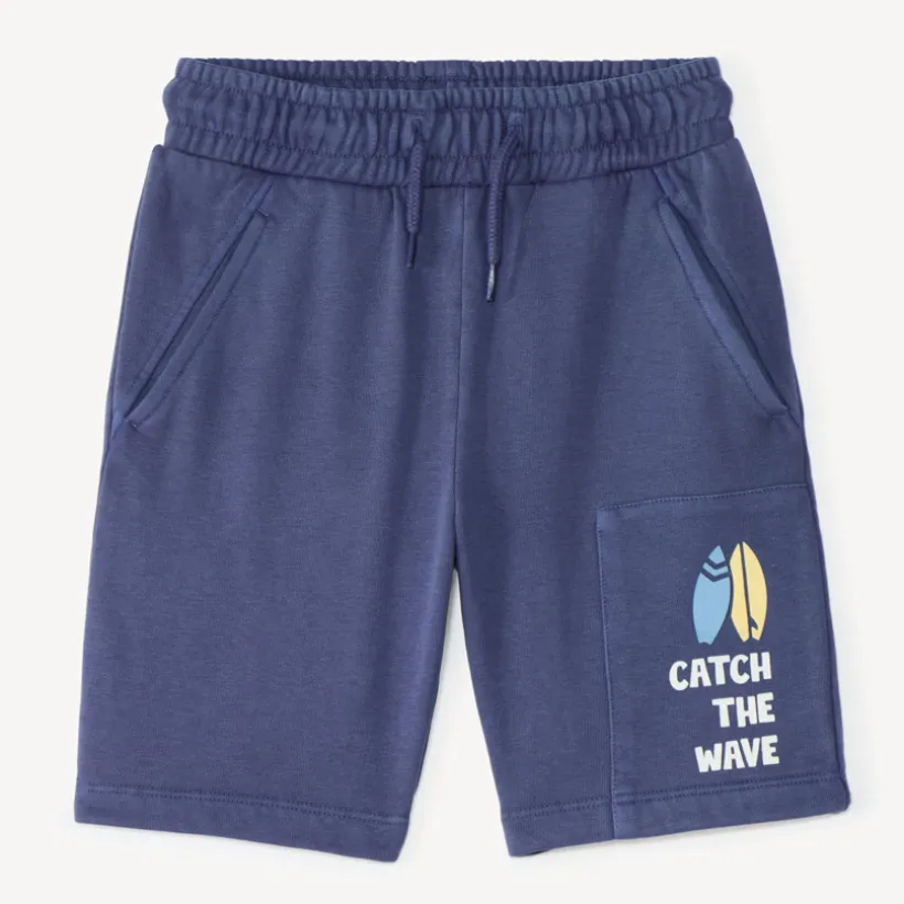 Bermuda en molleton print surf pour garçon