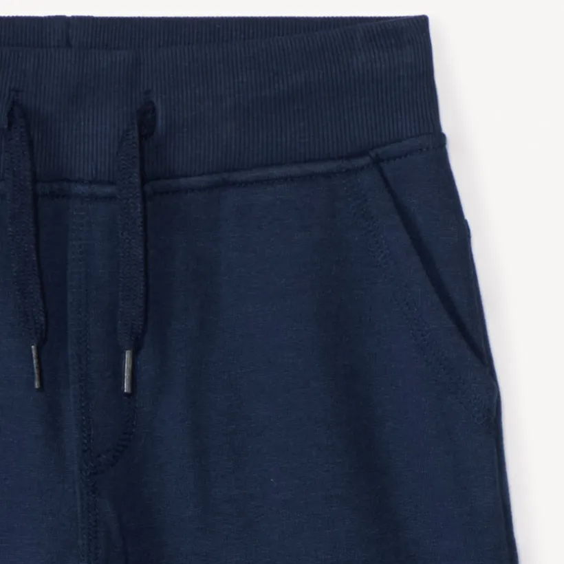Bermuda en molleton uni à taille élastiquée pour garçon