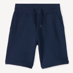Bermuda en molleton uni à taille élastiquée pour garçon