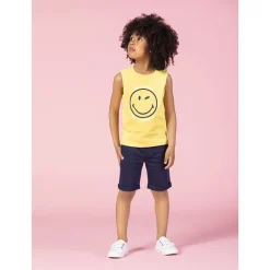 Bermuda en molleton uni à taille élastiquée pour garçon