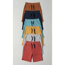 Bermuda en molleton uni à taille élastiquée pour garçon