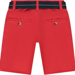 Bermuda en toile avec ceinture tissée amovible pour garçon