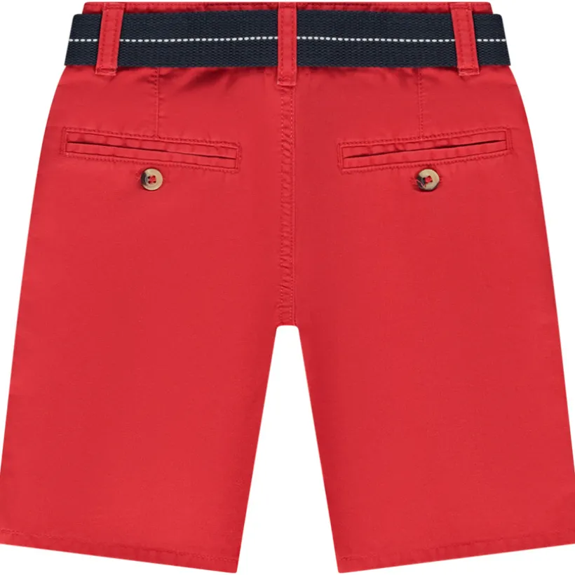 Bermuda en toile avec ceinture tissée amovible pour garçon