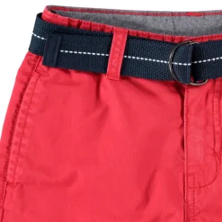 Bermuda en toile avec ceinture tissée amovible pour garçon